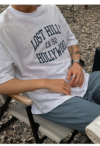 OH Lost Hills CA 92 Hollywood T-Shirt-korean-fashion-T-Shirt-OH Atelier-OH Garments