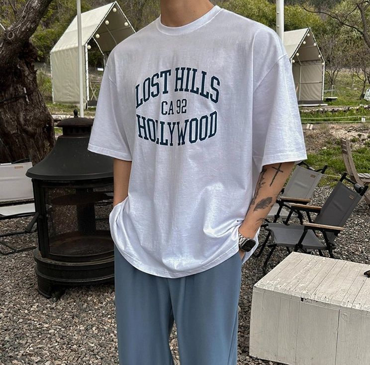 OH Lost Hills CA 92 Hollywood T-Shirt-korean-fashion-T-Shirt-OH Atelier-OH Garments