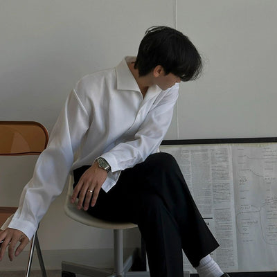 OH Minimal Front Pocket Shirt-korean-fashion-Shirt-OH Atelier-OH Garments