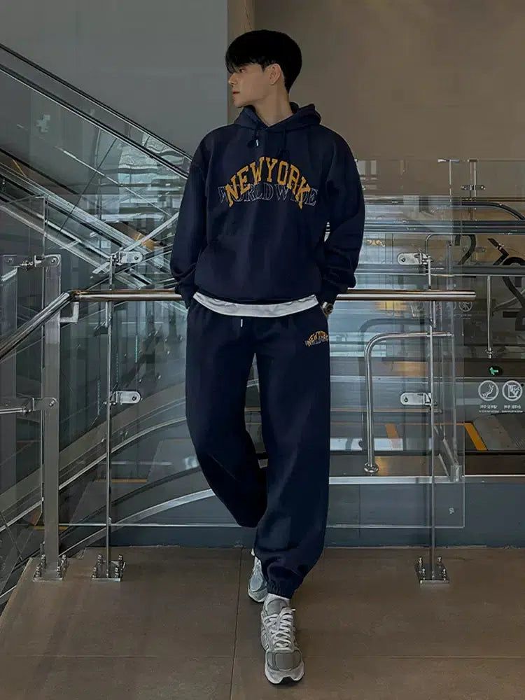 OH New York Worldwide Hoodie & Sweatpants Set-korean-fashion-Clothing Set-OH Atelier-OH Garments