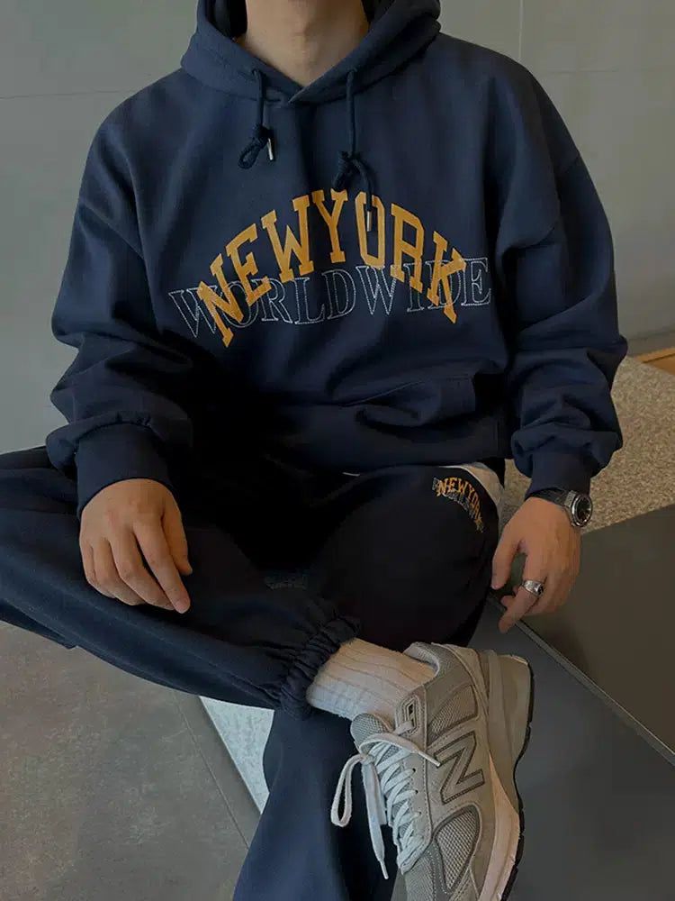 OH New York Worldwide Hoodie & Sweatpants Set-korean-fashion-Clothing Set-OH Atelier-OH Garments