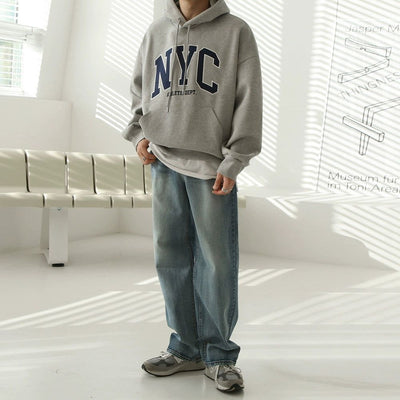 OH NYC Text Drawstring Hoodie-korean-fashion-Hoodie-OH Atelier-OH Garments