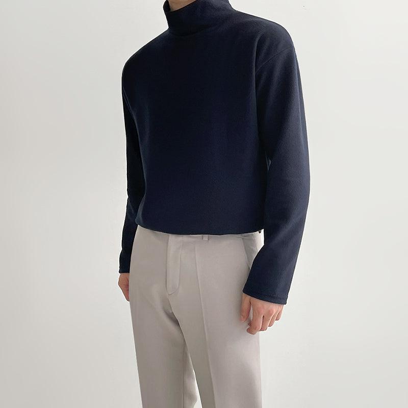 OH Regular Fit Plain Mockneck-korean-fashion-Turtleneck-OH Atelier-OH Garments