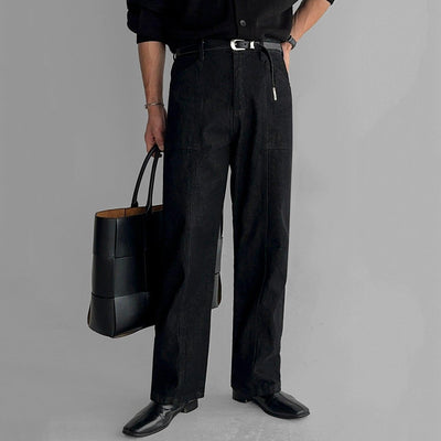 OH Seam Detail Straight Cut Jeans-korean-fashion-Jeans-OH Atelier-OH Garments