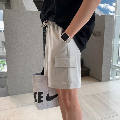 OH Side Flap Pocket Drawstring Shorts-korean-fashion-Shorts-OH Atelier-OH Garments