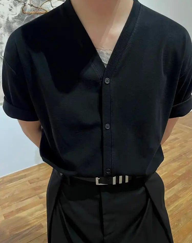 OH Sleek Button-Down Cardigan-korean-fashion-Cardigan-OH Atelier-OH Garments