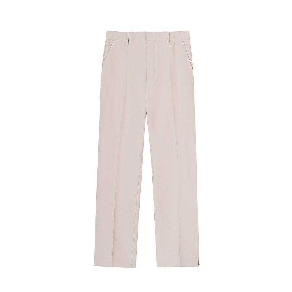 OH Small Slit Pleated Trousers-korean-fashion-Pants-OH Atelier-OH Garments