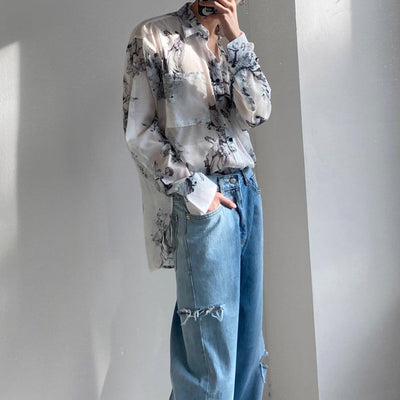 OH Smokes Front Pocket See Through Shirt-korean-fashion-Shirt-OH Atelier-OH Garments