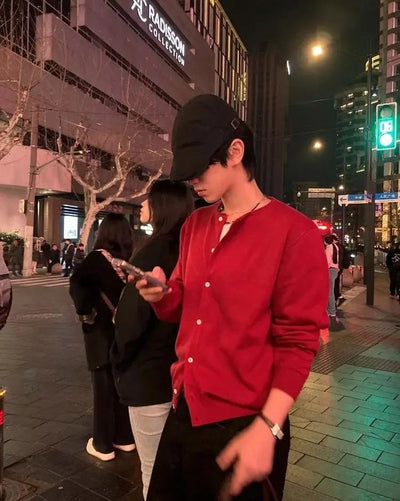 OH Solid Color Buttoned Cardigan-korean-fashion-Sweater-OH Atelier-OH Garments