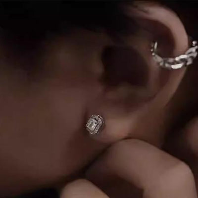 OH Square Rock Stud Earrings-korean-fashion-Earrings-OH Atelier-OH Garments