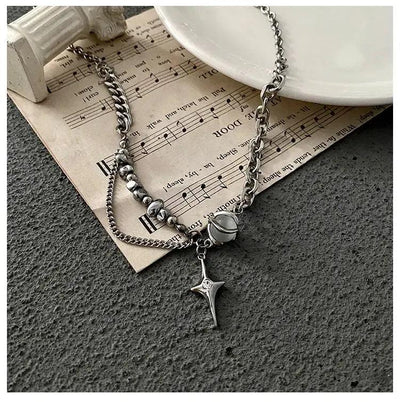OH Star and Planet Pendant Necklace-korean-fashion-Necklace-OH Atelier-OH Garments