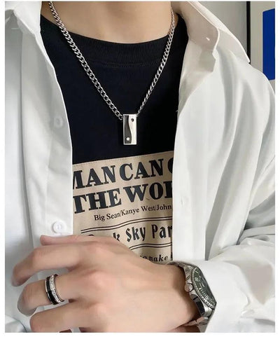 OH TaiChi Metal Pendant Necklace-korean-fashion-Necklace-OH Atelier-OH Garments