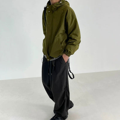 OH Toggle Drawstring Windbreaker Jacket-korean-fashion-Jacket-OH Atelier-OH Garments