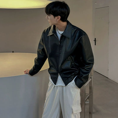 OH Two-End Zippers PU Leather Jacket-korean-fashion-Jacket-OH Atelier-OH Garments