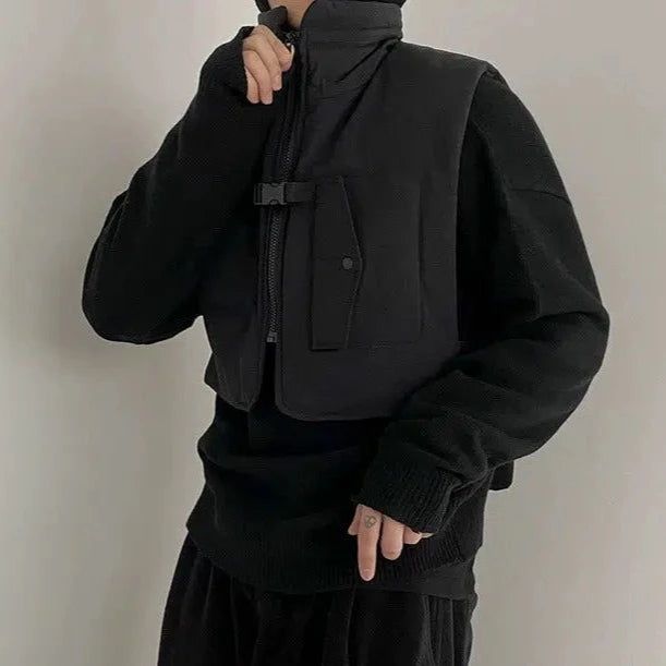 OH Utlity Clip Puffer Vest-korean-fashion-Vest-OH Atelier-OH Garments