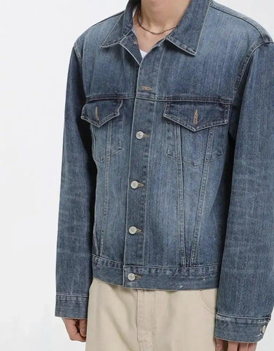 OH Vintage Washed Denim Jacket-korean-fashion-Jacket-OH Atelier-OH Garments