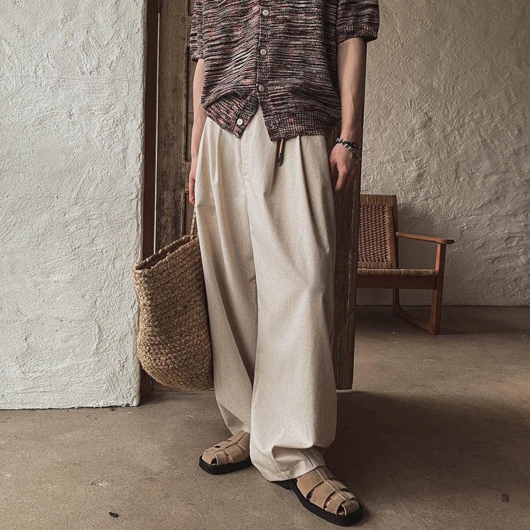 OH Waist Belt Loose Trousers-korean-fashion-Trousers-OH Atelier-OH Garments