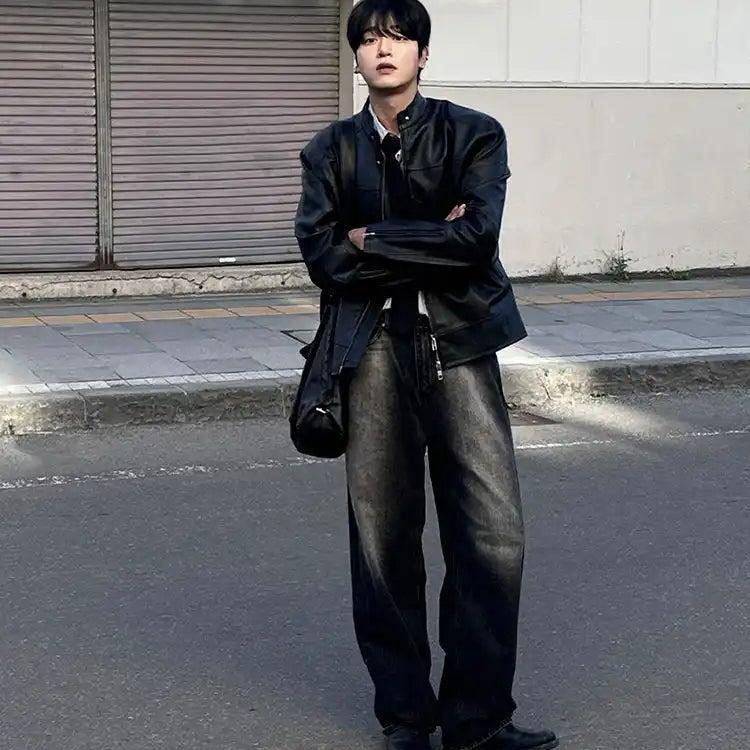 OH Washed Straight Leg Jeans-korean-fashion-Jeans-OH Atelier-OH Garments