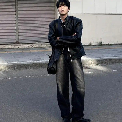 OH Washed Straight Leg Jeans-korean-fashion-Jeans-OH Atelier-OH Garments