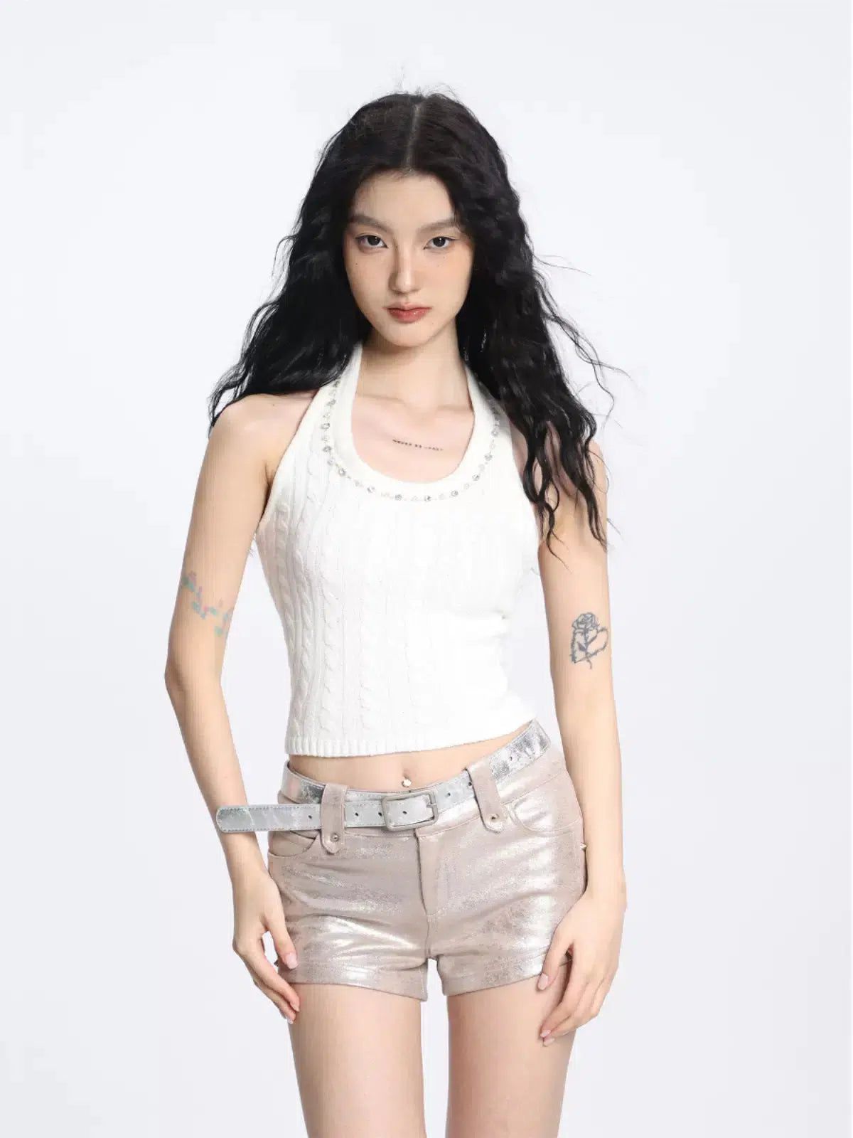 Shi Detachable Bow Haltered Knit Tank Top-korean-fashion-Tank Top-Shi's Closet-OH Garments