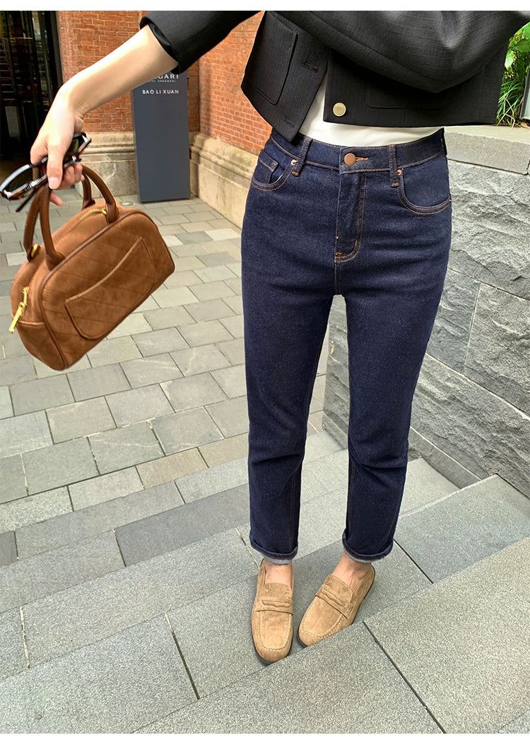 Sue Slim Fit High Waist Jeans-korean-fashion-Jeans-Sue's Closet-OH Garments