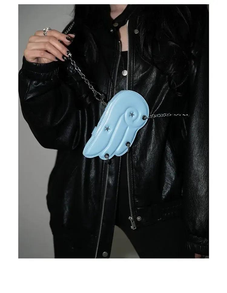 Taro Metallic Star Wing Chain Bag-korean-fashion-Bag-Taro's Closet-OH Garments