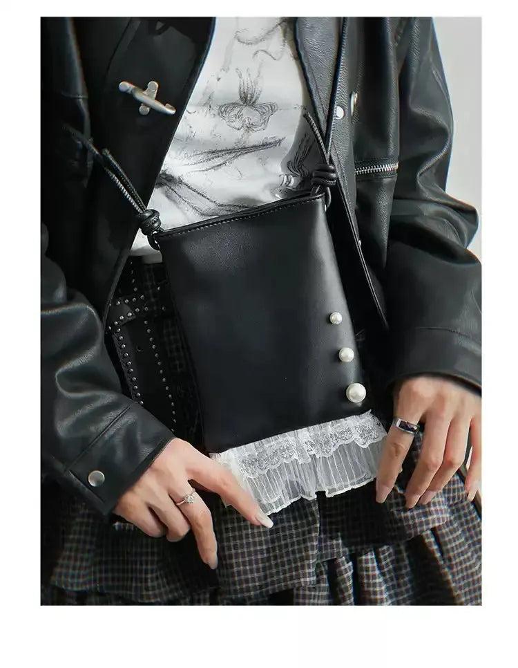 Taro Pearl Lace Mobile Phone Bag-korean-fashion-Bag-Taro's Closet-OH Garments