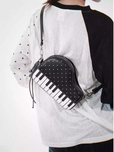 Taro Piano Polka Dots Crossbody Bag-korean-fashion-Bag-Taro's Closet-OH Garments