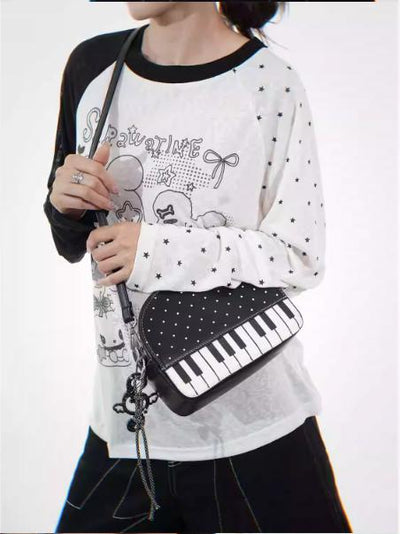 Taro Piano Polka Dots Crossbody Bag-korean-fashion-Bag-Taro's Closet-OH Garments