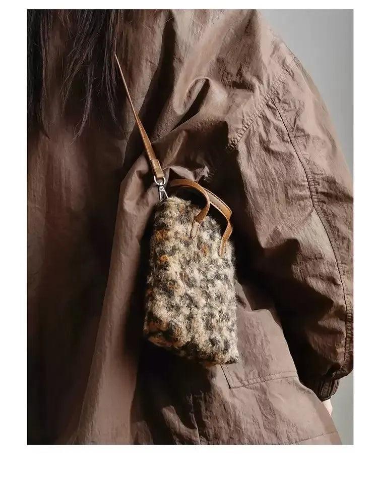Taro Plushy Plaid Bag-korean-fashion-Bag-Taro's Closet-OH Garments