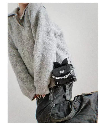 Taro Polka Dot Butterfly Chain Mini Bag-korean-fashion-Bag-Taro's Closet-OH Garments