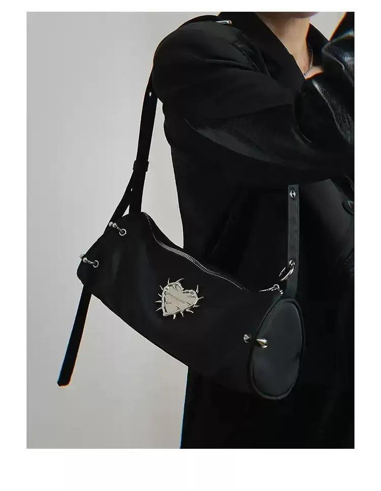 Taro Thorn Heart Piercing Rivet Bag-korean-fashion-Bag-Taro's Closet-OH Garments
