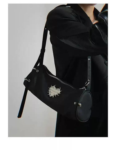 Taro Thorn Heart Piercing Rivet Bag-korean-fashion-Bag-Taro's Closet-OH Garments