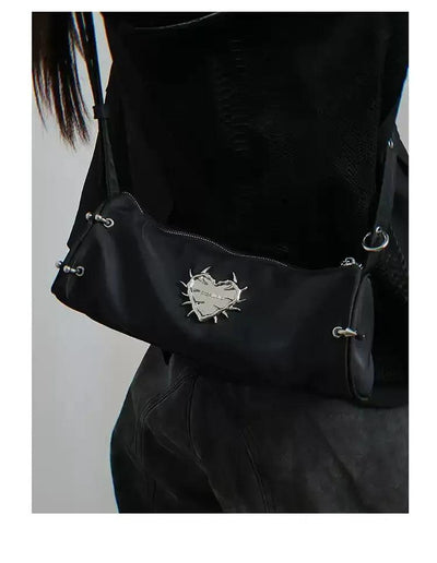Taro Thorn Heart Piercing Rivet Bag-korean-fashion-Bag-Taro's Closet-OH Garments