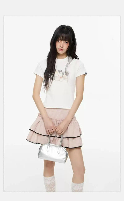 Tom Cat Graphic T-Shirt-korean-fashion-T-Shirt-Tom's Closet-OH Garments