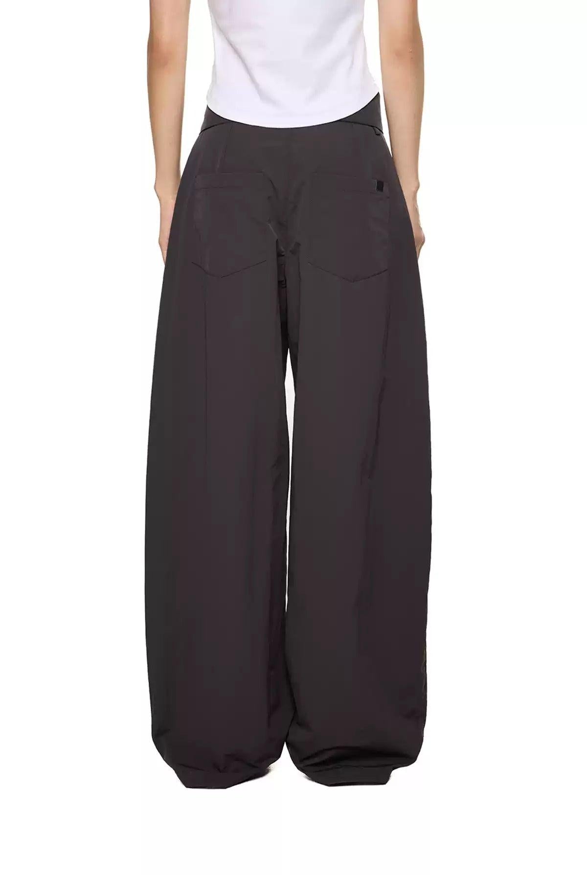 Tom Drawstring Folded Waist Pants-korean-fashion-Pants-Tom's Closet-OH Garments