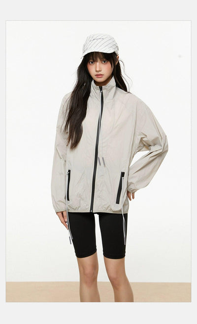 Tom Drawstring Pocket Zipped Windbreaker Jacket-korean-fashion-Jacket-Tom's Closet-OH Garments