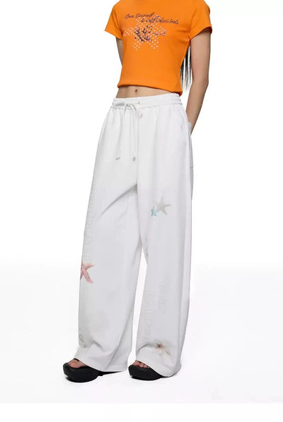 Tom Drawstring Starfish Sweatpants-korean-fashion-Pants-Tom's Closet-OH Garments