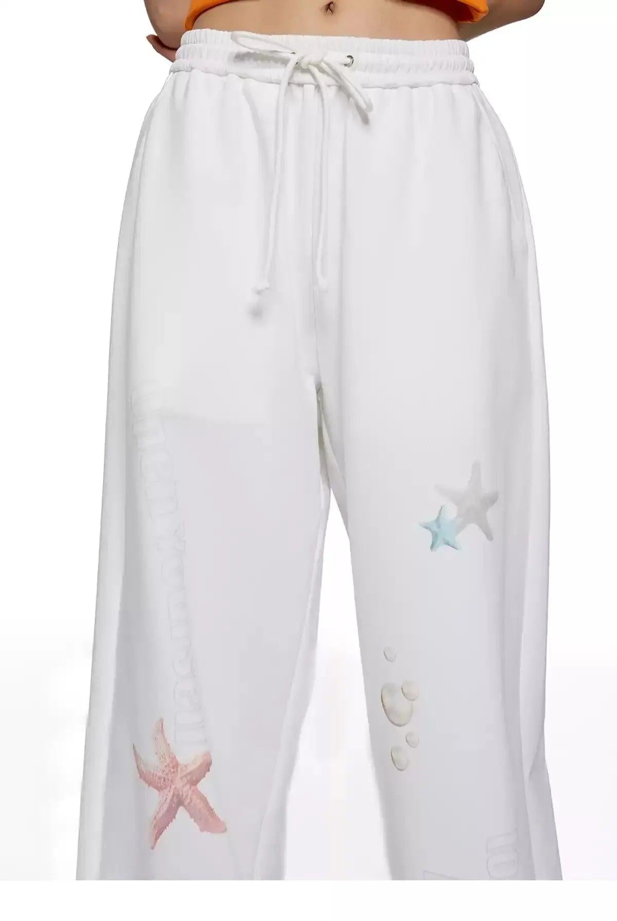 Tom Drawstring Starfish Sweatpants-korean-fashion-Pants-Tom's Closet-OH Garments