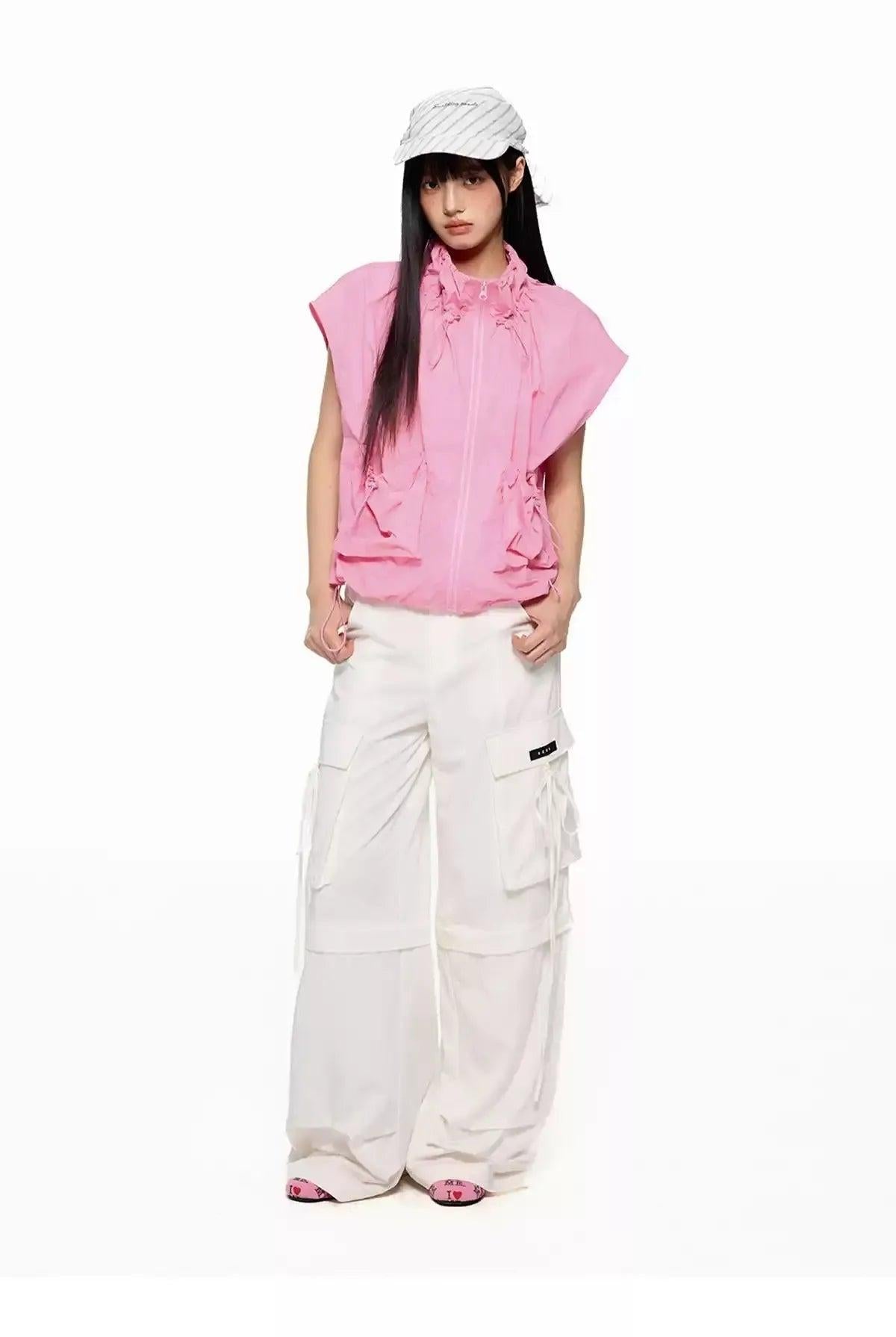 Tom Embossed Pocket Detachable Cargo Pants-korean-fashion-Pants-Tom's Closet-OH Garments