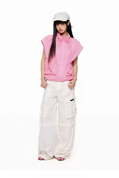 Tom Embossed Pocket Detachable Cargo Pants-korean-fashion-Pants-Tom's Closet-OH Garments