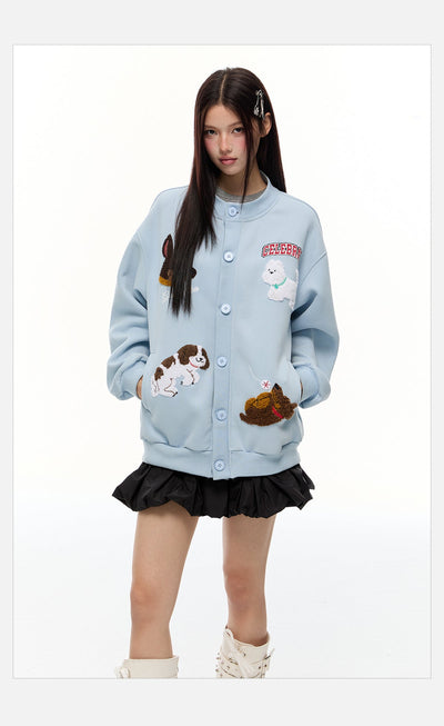 Tom Embroidered Patches Jacket-korean-fashion-Jacket-Tom's Closet-OH Garments