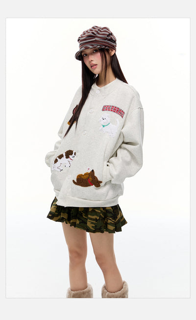 Tom Embroidered Patches Jacket-korean-fashion-Jacket-Tom's Closet-OH Garments