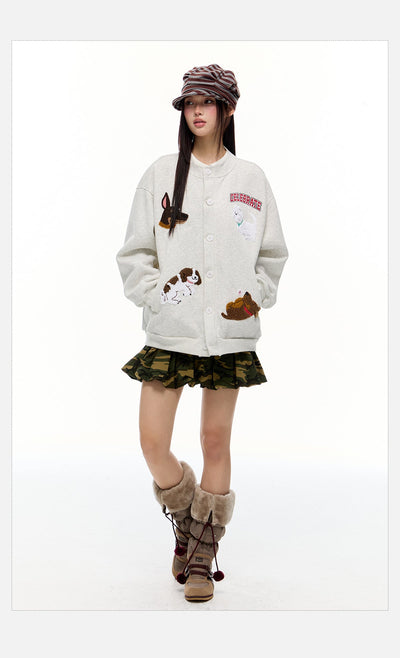 Tom Embroidered Patches Jacket-korean-fashion-Jacket-Tom's Closet-OH Garments