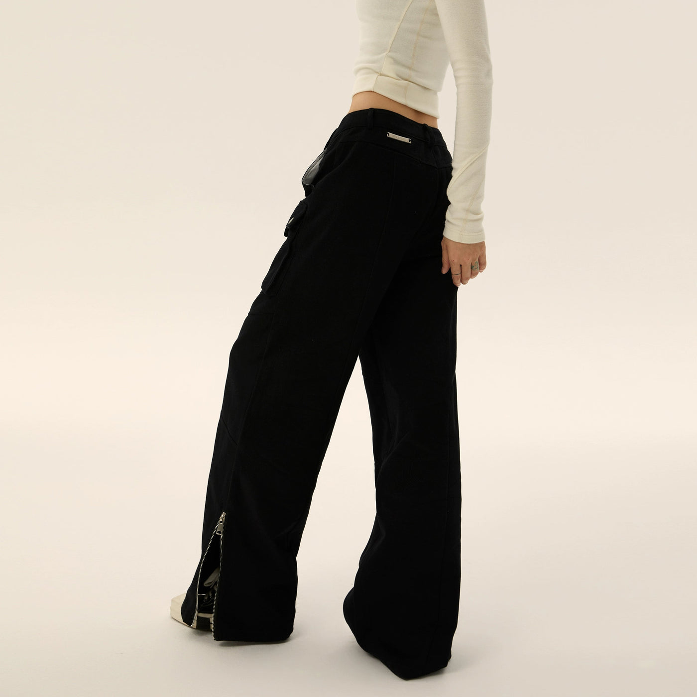 Tom Flap Pocket Side Zip Cargo Pants-korean-fashion-Pants-Tom's Closet-OH Garments