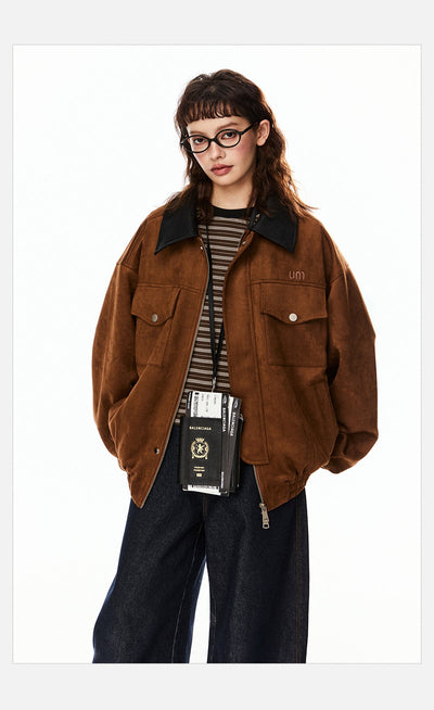 Tom Four-Pocket Lapel Contrast Jacket-korean-fashion-Jacket-Tom's Closet-OH Garments