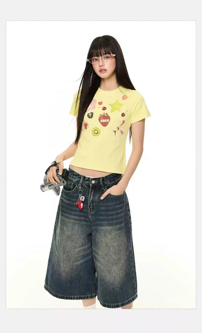 Tom Fruit Graphic T-Shirt-korean-fashion-T-Shirt-Tom's Closet-OH Garments