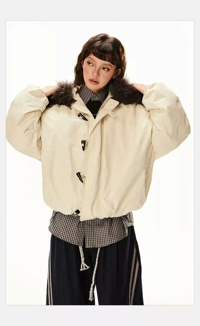 Tom Fur Collar Toggle Down Jacket-korean-fashion-Jacket-Tom's Closet-OH Garments