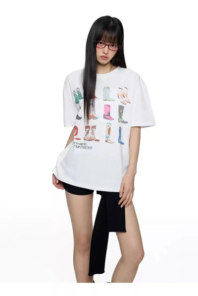 Tom Graphic Print T-Shirt-korean-fashion-T-Shirt-Tom's Closet-OH Garments