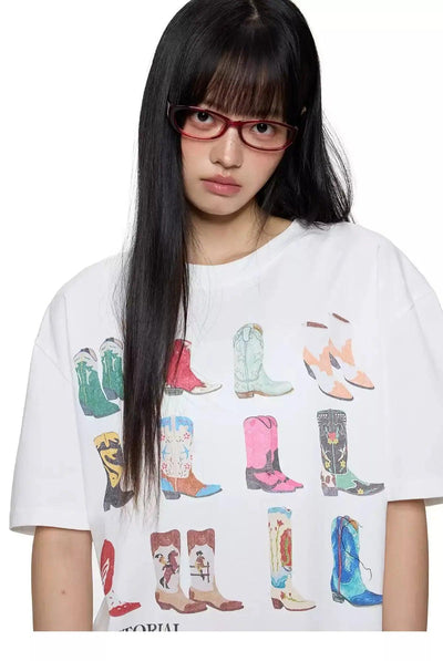 Tom Graphic Print T-Shirt-korean-fashion-T-Shirt-Tom's Closet-OH Garments